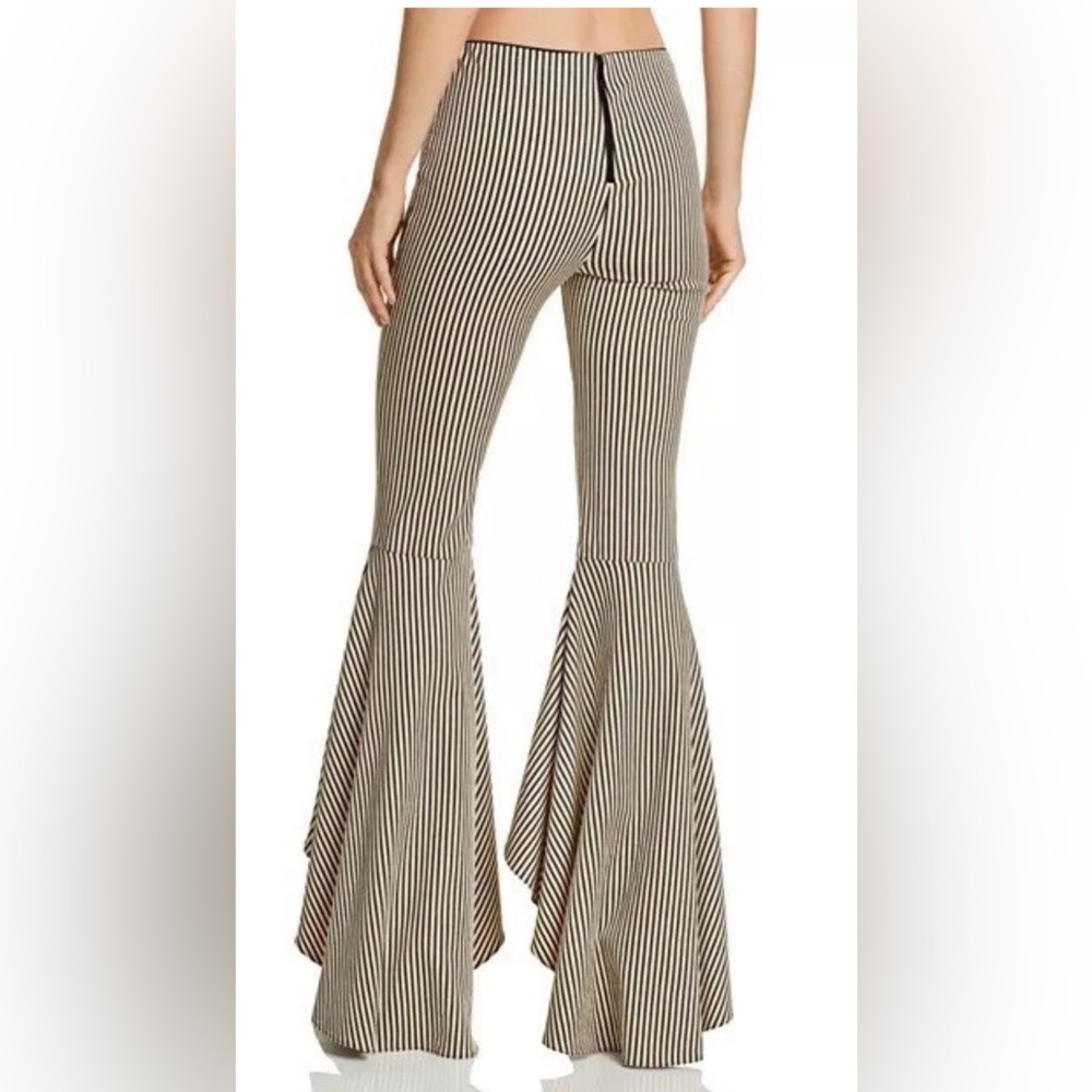 Alice + Olivia Jinny High-Waist High-Low Flare BohoChic Bell Bottom Pants Size 4 - Picture 2 of 11